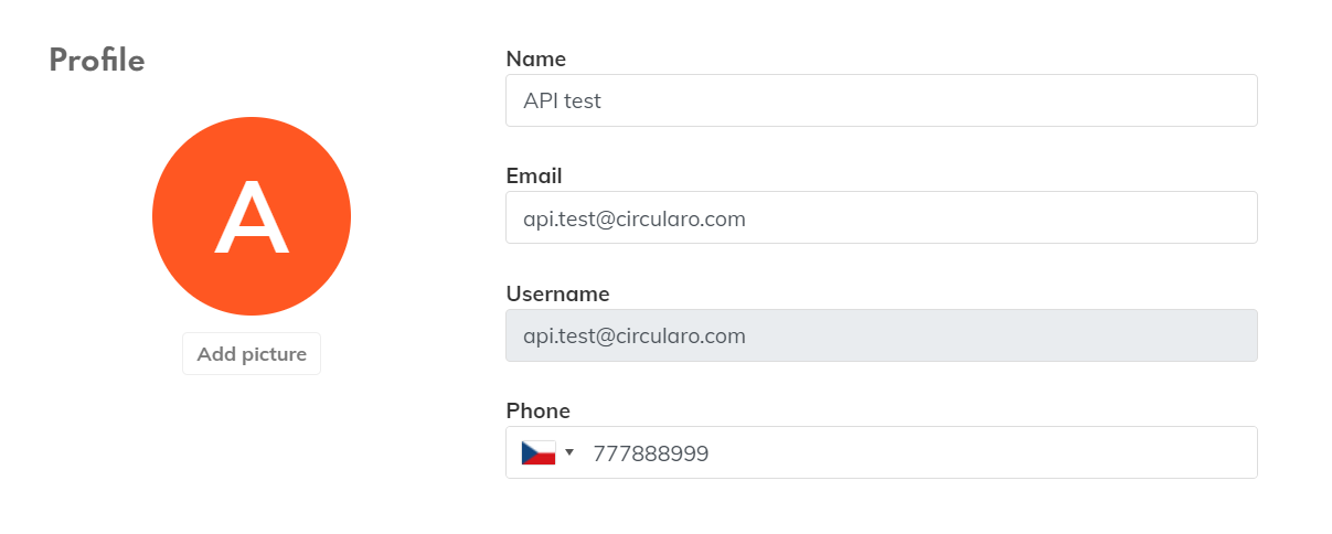 User profile